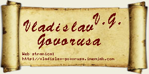 Vladislav Govoruša vizit kartica